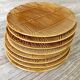 8 vintage Gien cheese plates france
