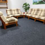 Set de salon vintage des années 70 en teck 6 pièces