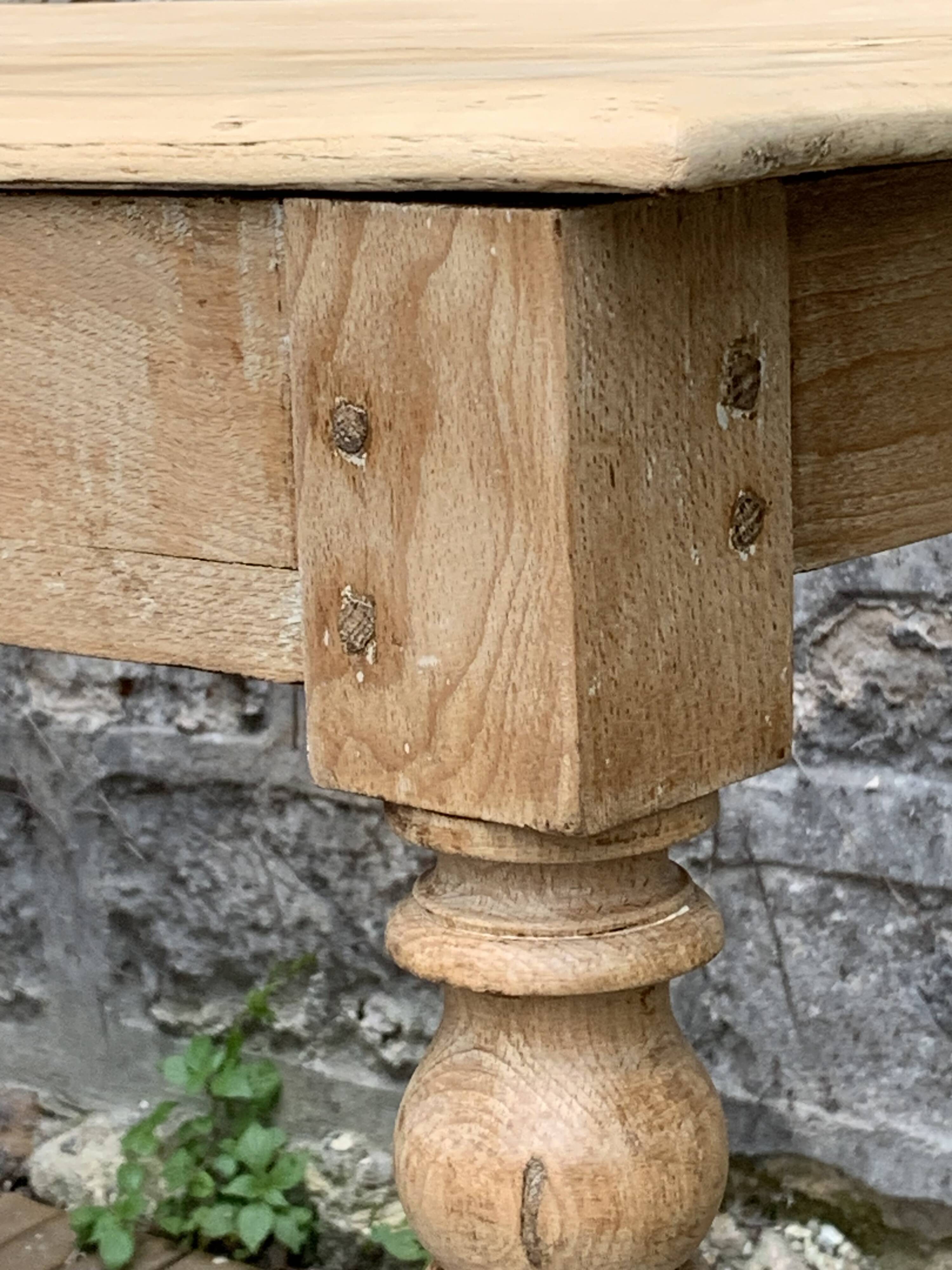 Raw wood farm table 1920