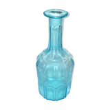 Vintage turquoise blue molded glass carafe 24cm