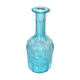 Vintage turquoise blue molded glass carafe 24cm