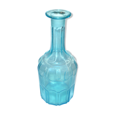 Vintage turquoise blue molded glass carafe 24cm