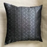 Glossy black Kachin cushion 50x50 cm