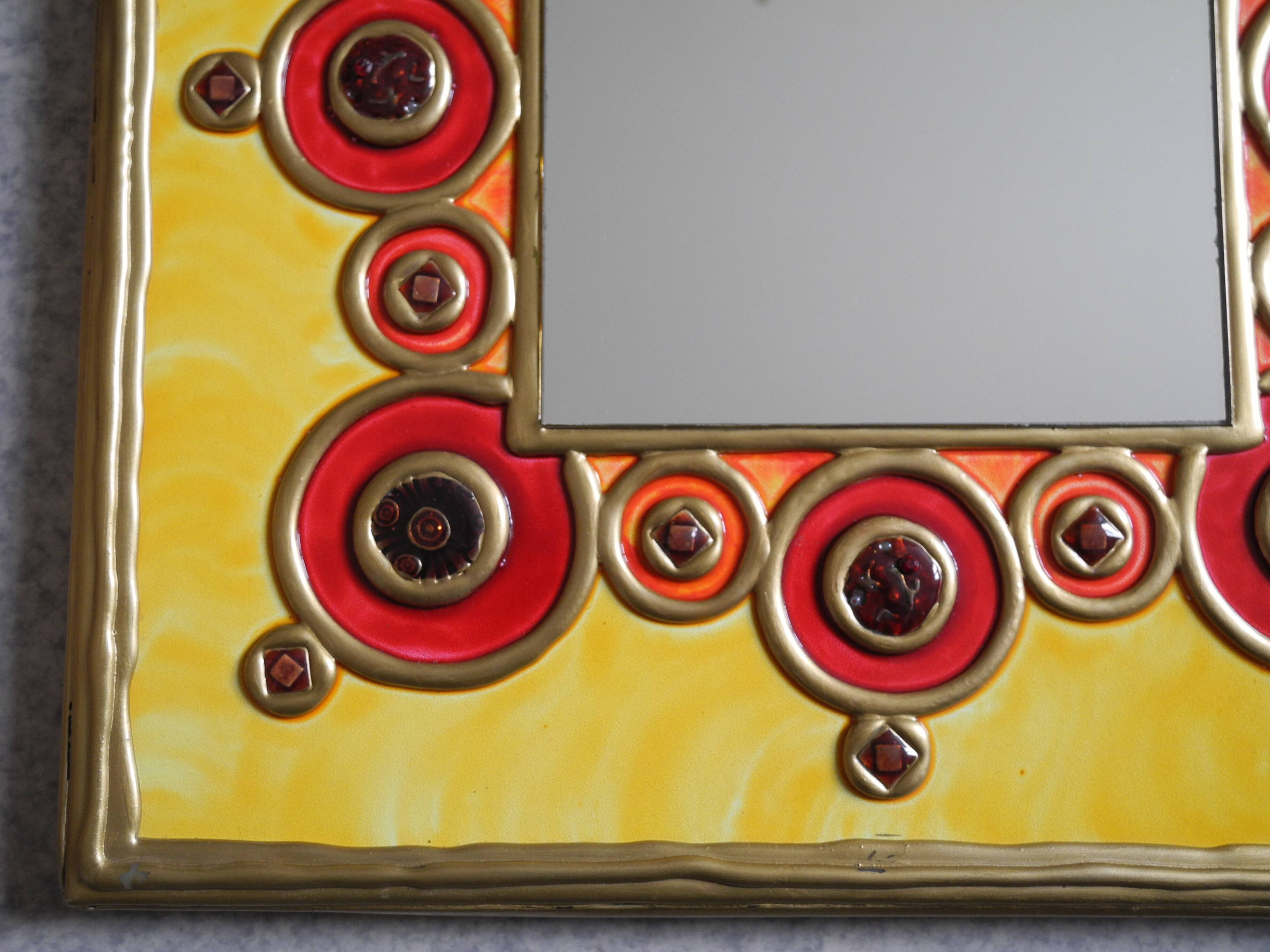 Lydie Eyraud resin mirror vintage decor French mirror design art