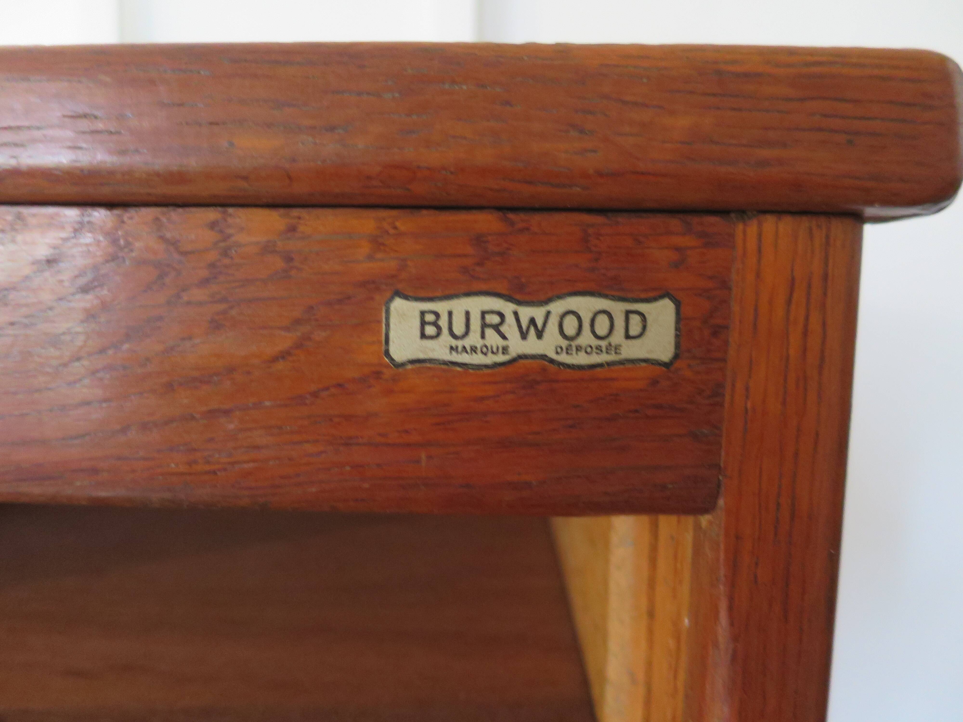 Burwood oak curtain file cabinet, 1960s