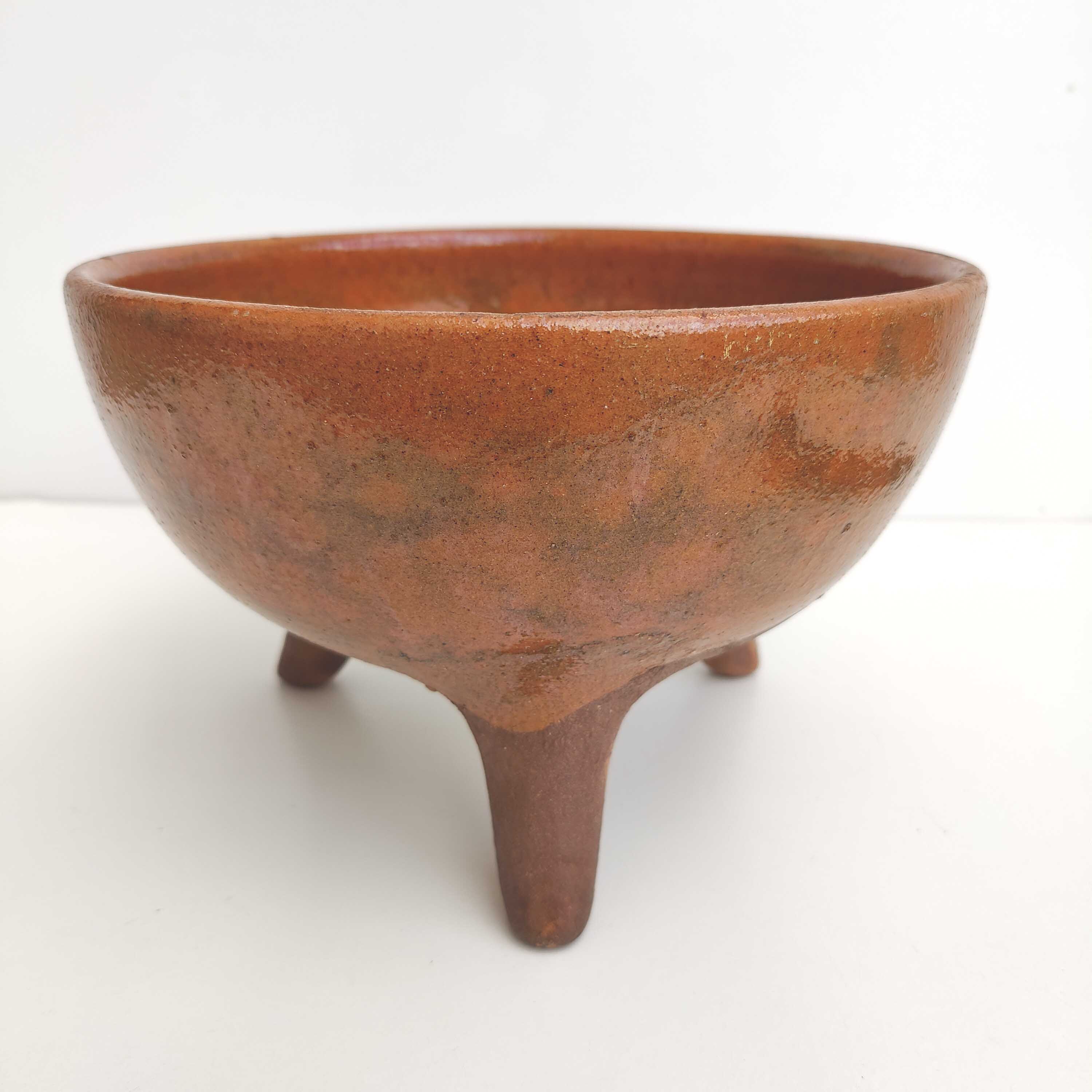 Terracotta tripod punch bowl anthropomorphic shape