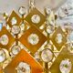 Brutalist Palwa crystal and gilt chandelier, 1960s