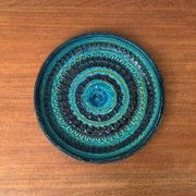 Large bowl in Rimini Blu pottery, mid-century by Aldo Londi for Bitossi.