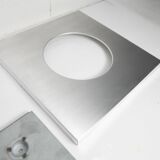 Ceiling light Doria Leuchten 1960, Germany, Alu Opaline + bulb