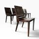 Set of 6 vintage curved wooden chairs
