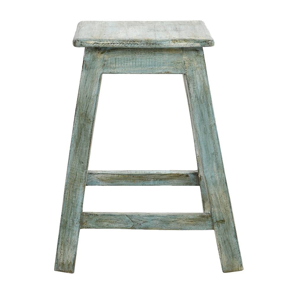 Vintage patinated wooden stool