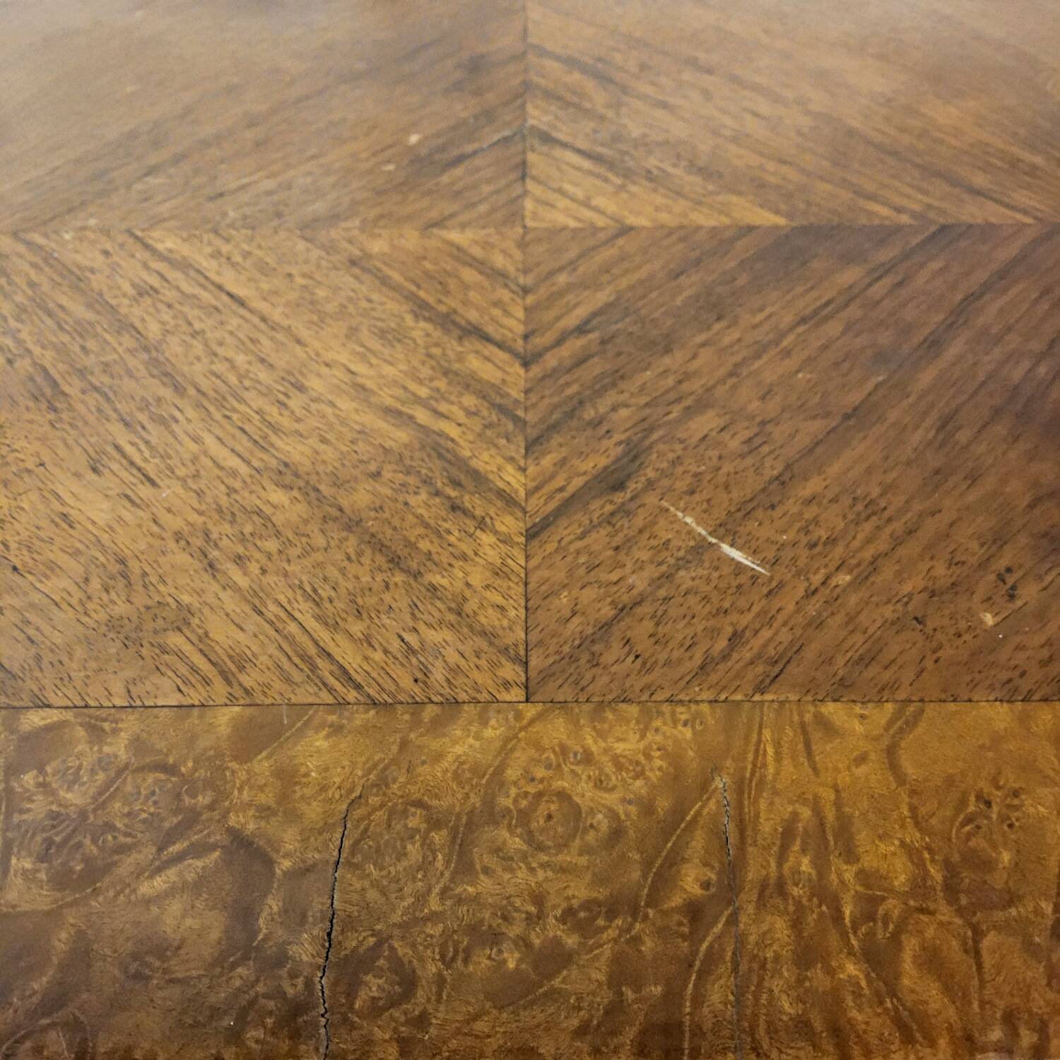 Antique walnut sewing table (19th century) Biedermeier side table