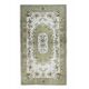 Vintage Turkish Oushak handmade wool cotton green area rug 108x225
