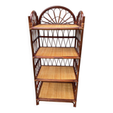Etagere bambou et rotin vintage