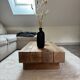 Solid oak coffee table