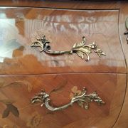 Commode ancien Louis XV marqueterie plateau marbre