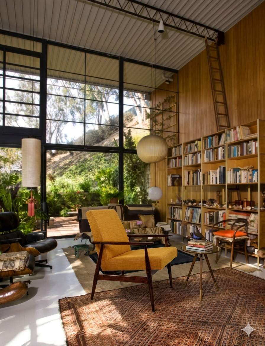 Vintage amber armchair Hermes designed by H. Lis