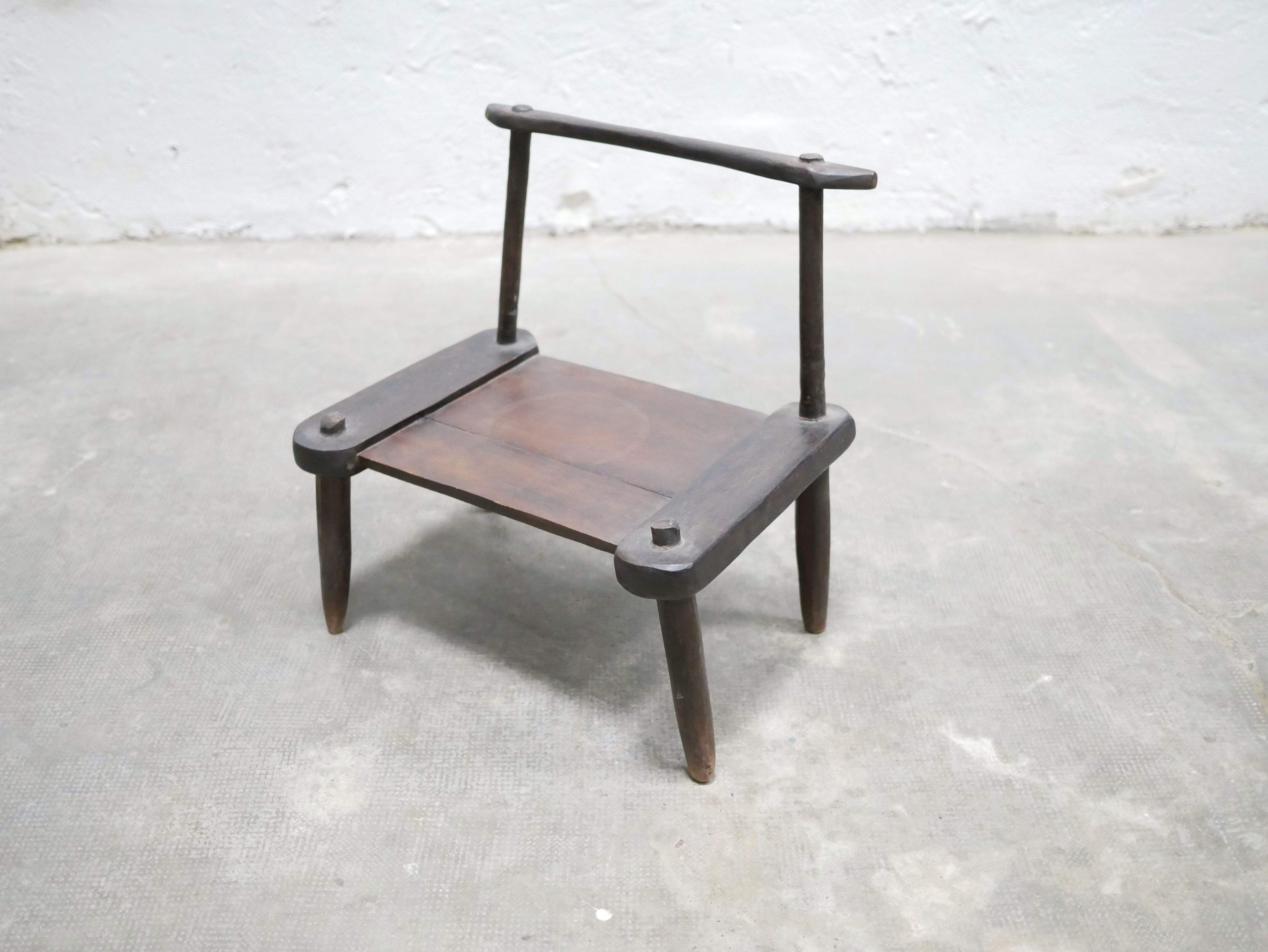 Ancient brutalist African chair