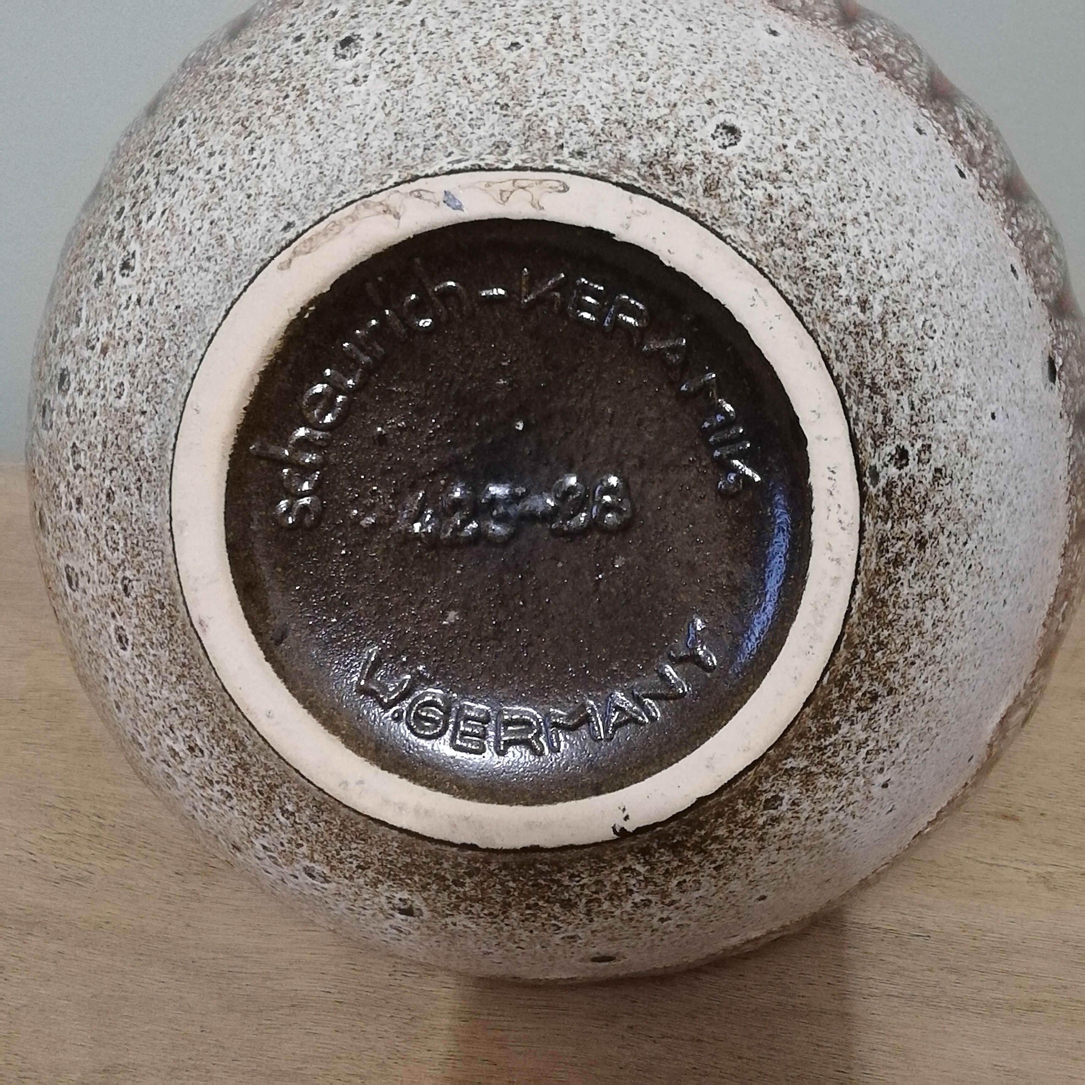 Vase west germany Scheurich Keramik fat lava