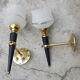 Pair of 60s vintage brass sconces