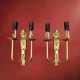 Pair of gilt brass wall lights in Empire style, Egyptian revival – 1940s-50s