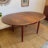 Table scandinave extensible en teck – années 60