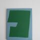 Minimalist abstract "silent contrast" blue green by Bodasca