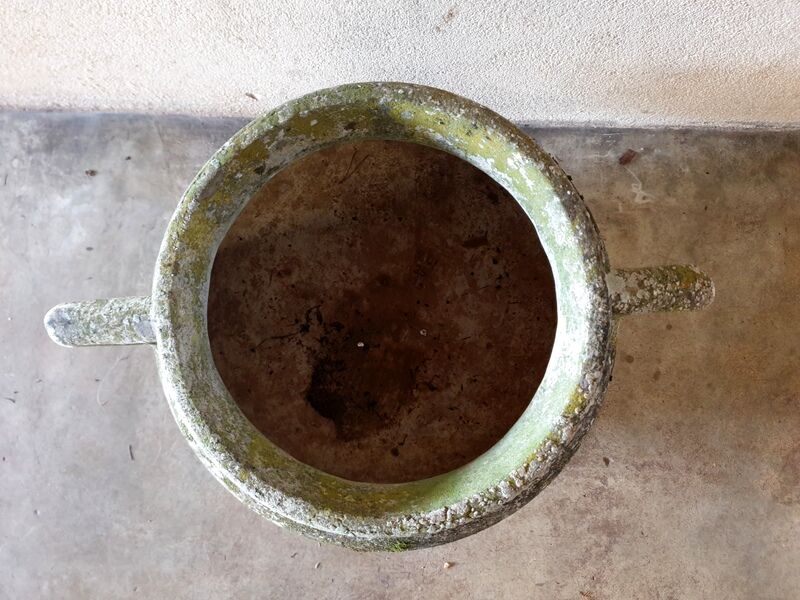 Fiber cement planter cauldron Design 1970