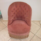 Pink padded toad chair