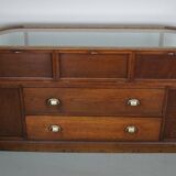 Antique Oak Jewellery Cabinet or Shop Counter, Early 20th Century