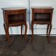 Pair of Louis XV oak bedside tables with one drawer