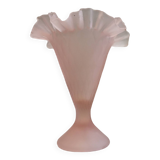 Old Corolle Vase in Pink Frosted Glass Vintage Italian Work Murano Empoli ??