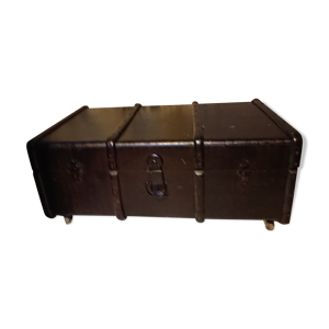malle de voyage en bois