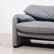 „Maralunga“ leather 2-seater sofa by Vico Magistretti for Cassina, Italy