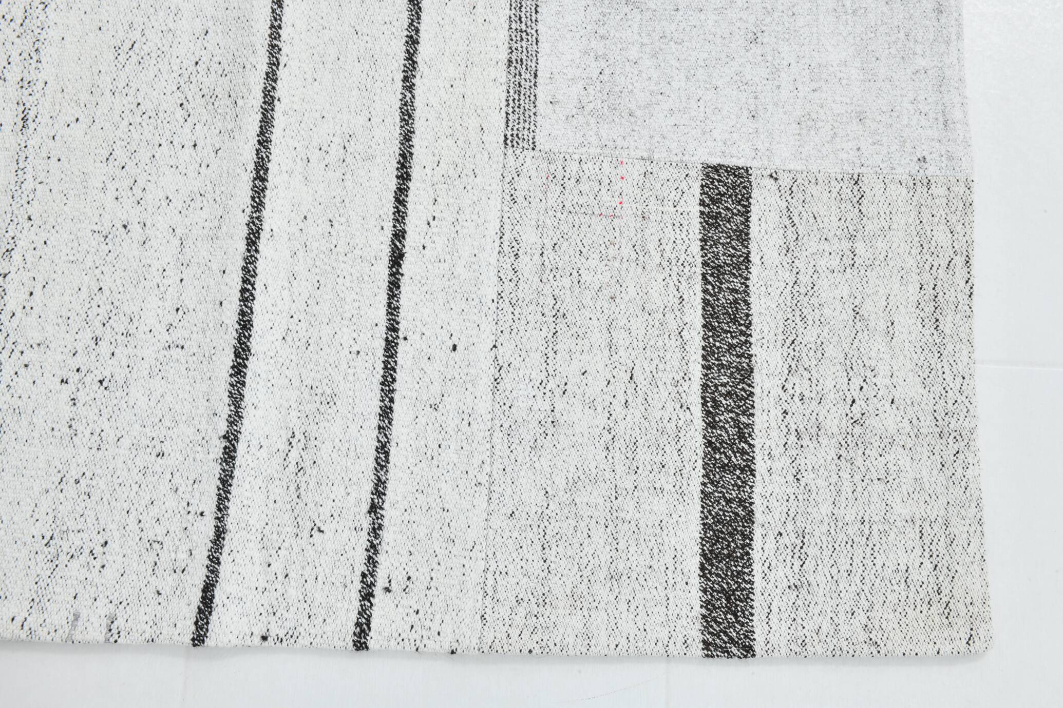 8x10 Contemporary White & Gray Solid Kilim Rug, 258x309Cm