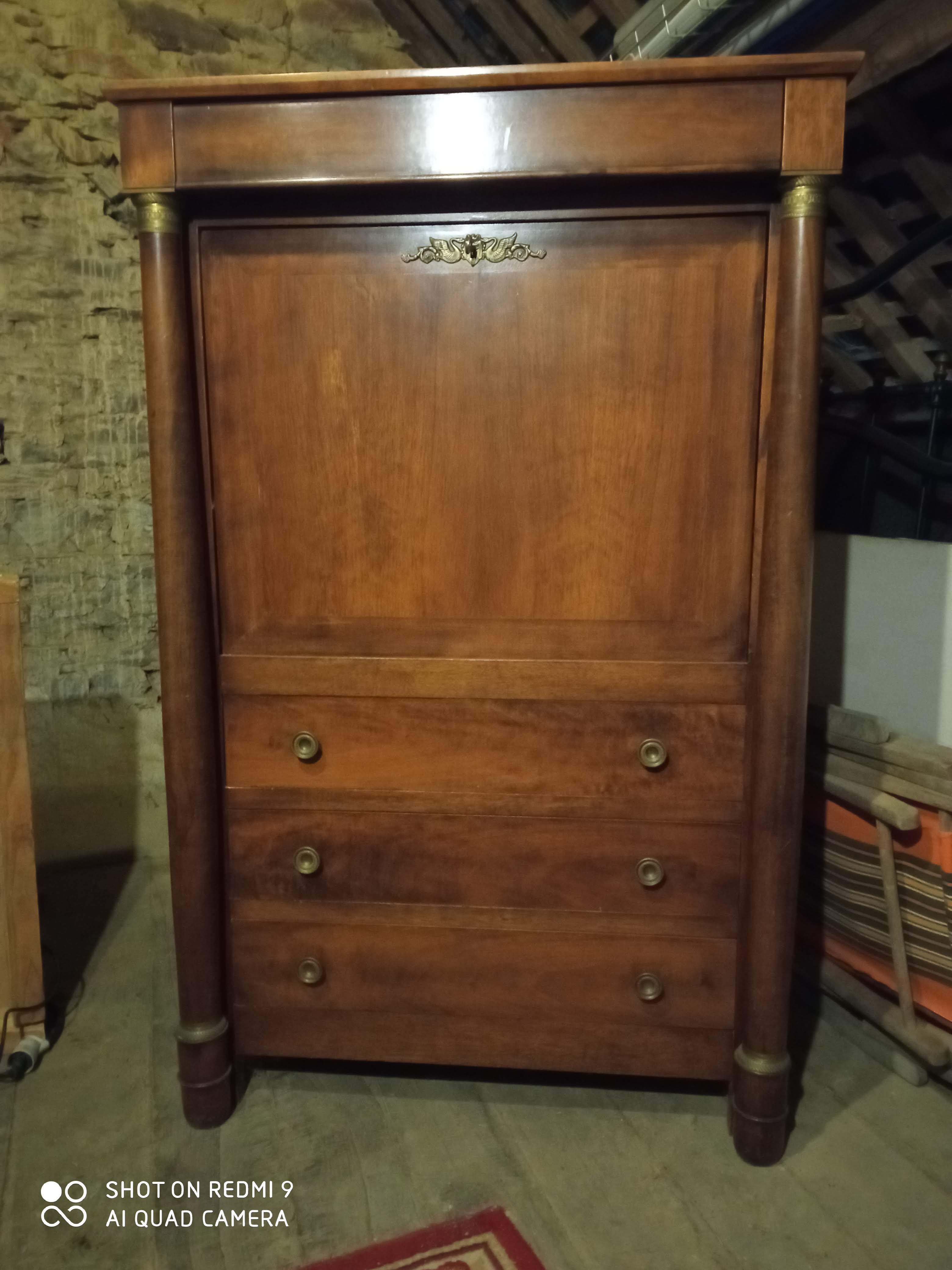 Former secretary empire in walnut