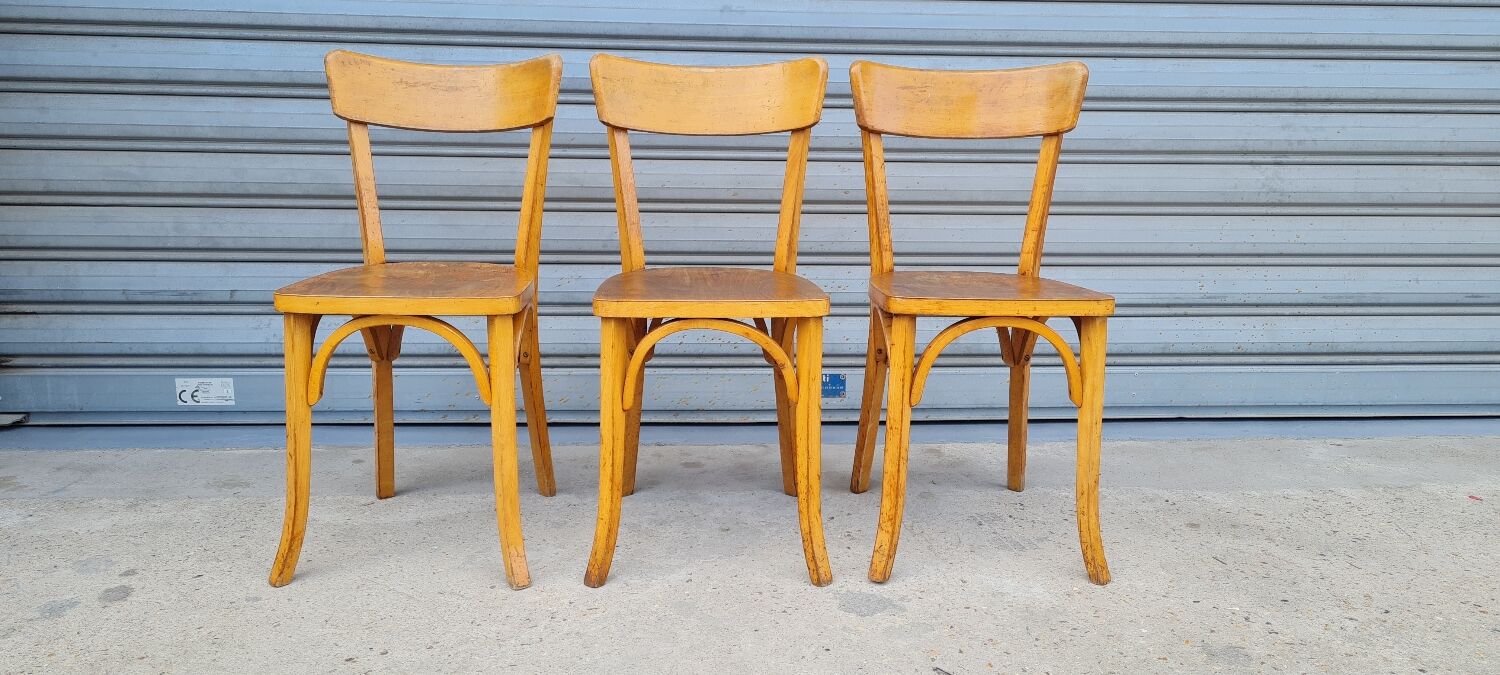 Set of 3 Baumann bistro chairs