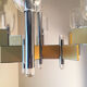 Chandelier from Sciolari chrome-gold and glass. 1970