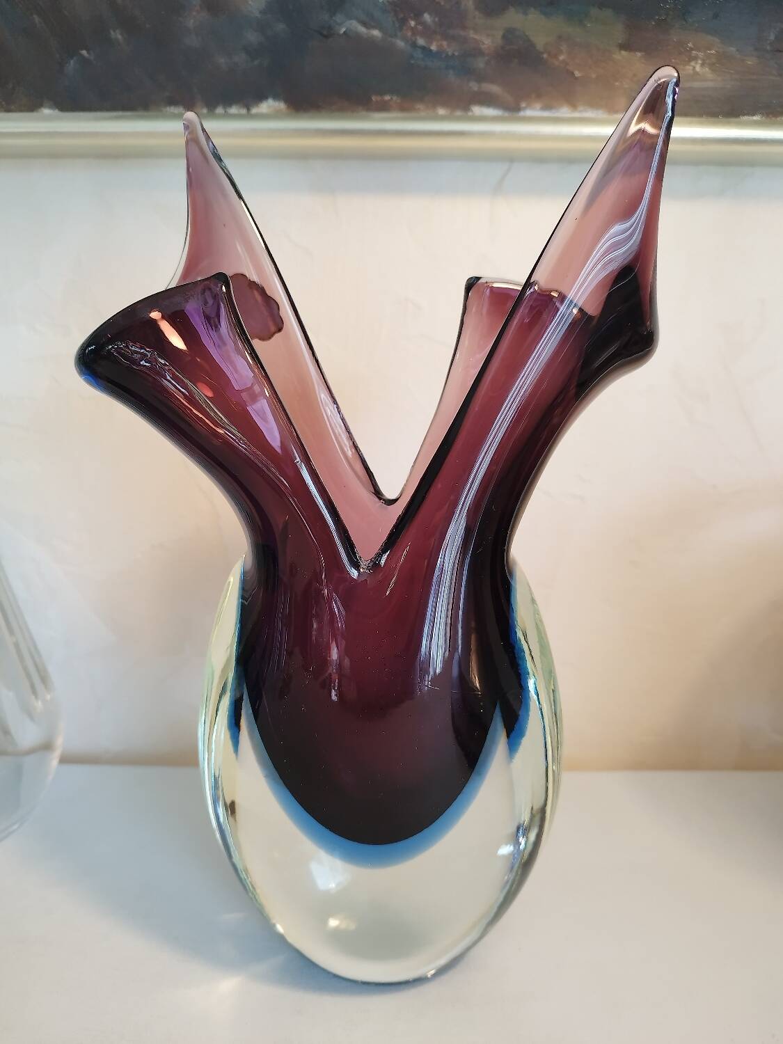Sommerso Murano Vase Italy