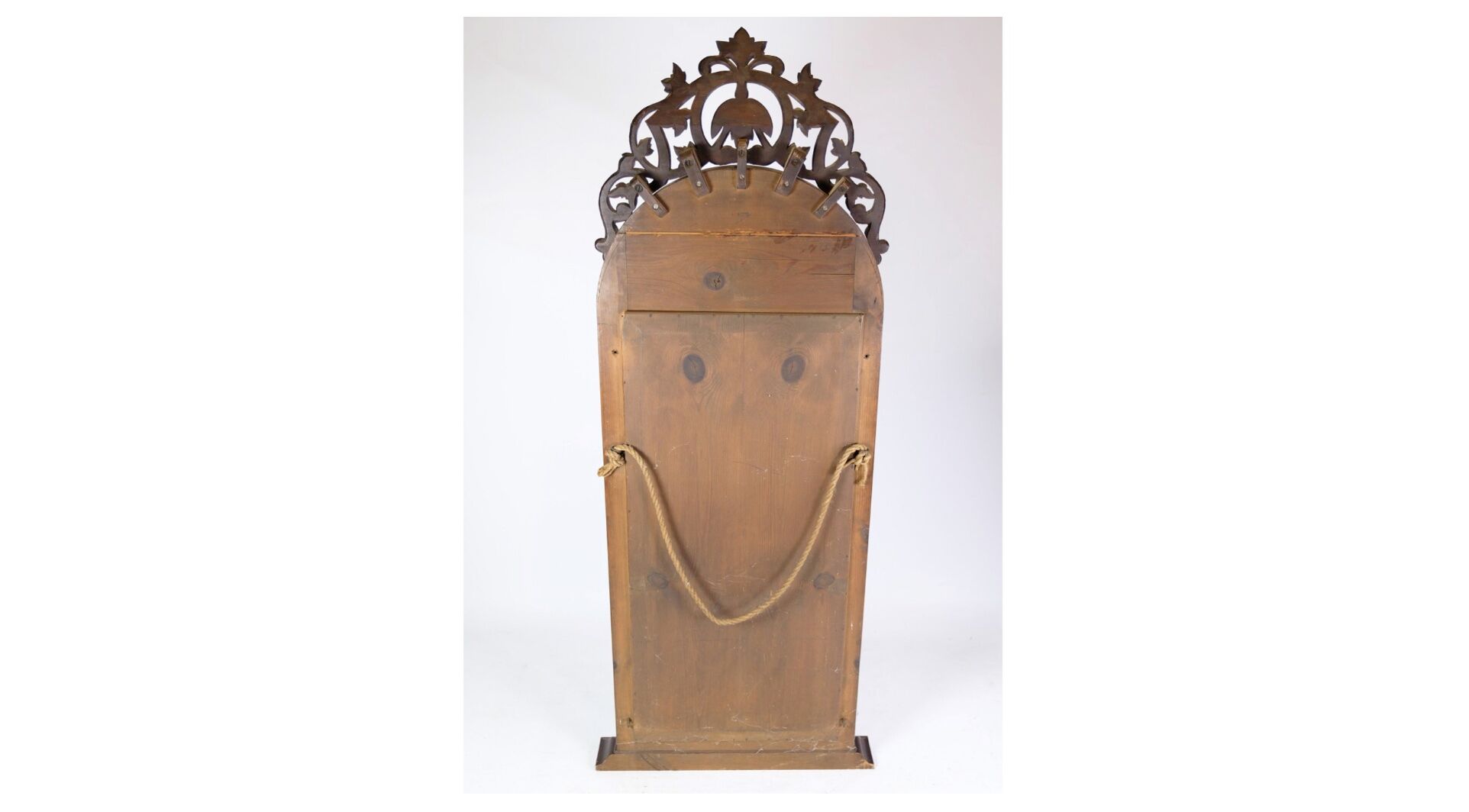 Antique Christian VIII Mirror with Decoration in Mahogany from around the 1860s