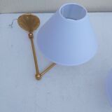Pair of gilded bronze wall lamps
