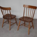 2 american walnut chairs