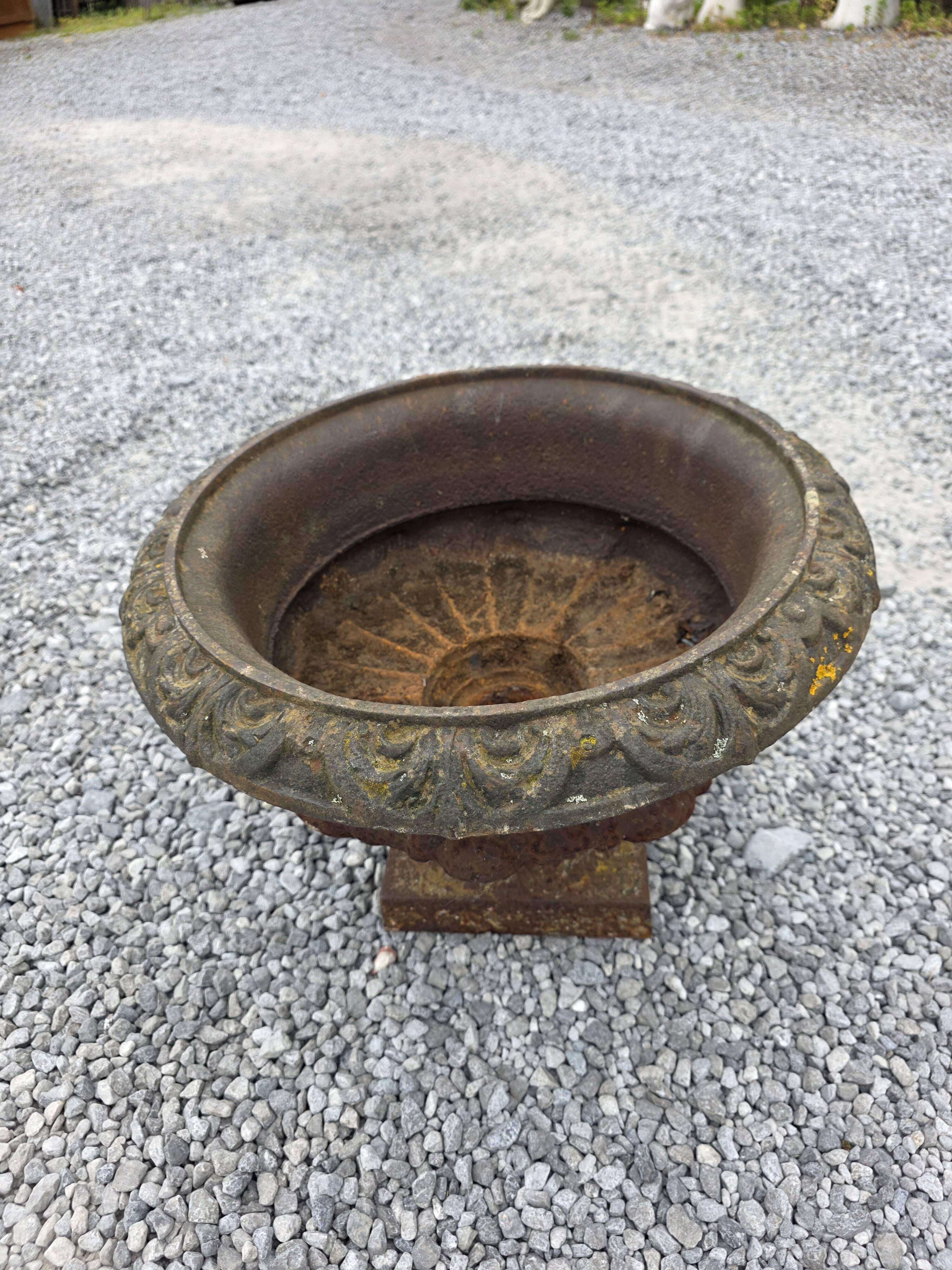 19th-century cast iron medical vase