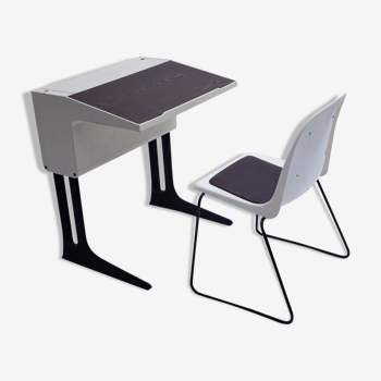 Desk and vintage chair by Luigi Colani for Flötotto 1970-paris