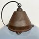 Industrial Grey Enamel and Cast Iron Pendant Light, 1960s