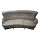 Vintage white curved tufted 3-seater sofa