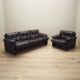 Ensemble de salon en cuir, design italien, années 1960, fabricant : B&B Italia, d