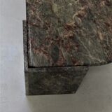 Vintage green and red marble coffee table