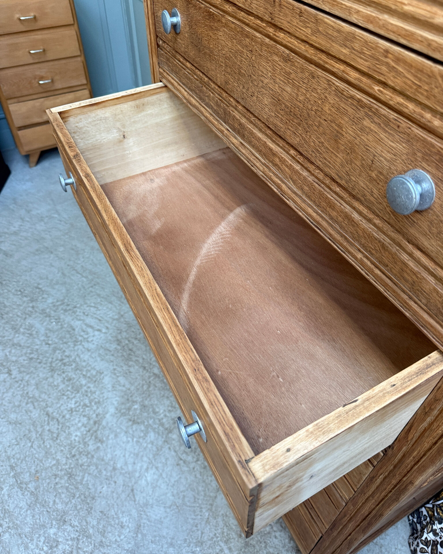 Large Art Deco oak chest of drawers (renovated)