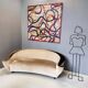 Fairy-tale kidney bean beige velvet sofa, italy
